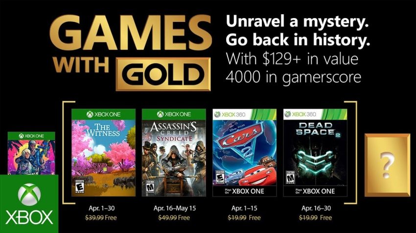 Xbox Live Gold أبريل