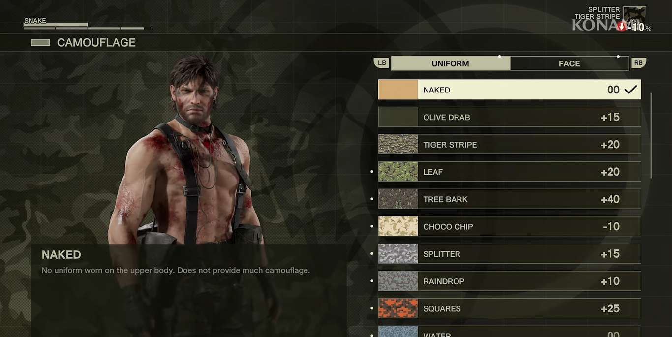 نظرة على خيارات التمويه المحدثة في Metal Gear Solid Delta Snake Eater