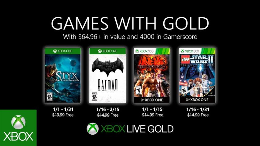 Xbox Live Games With Gold For January 2020